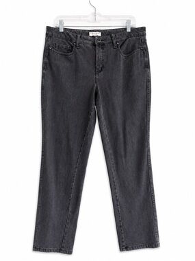 Coldwater Creek Women's Straight Leg Jeans - Charcoal Black Wash P10